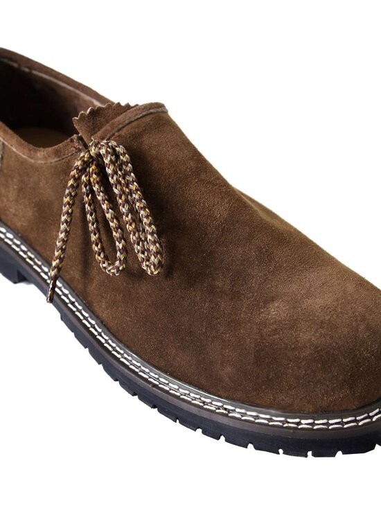 German Bavarian Shoes Men’s  Dark Brown Lederhosen Oktoberfest Footwear Size 43 main image 5